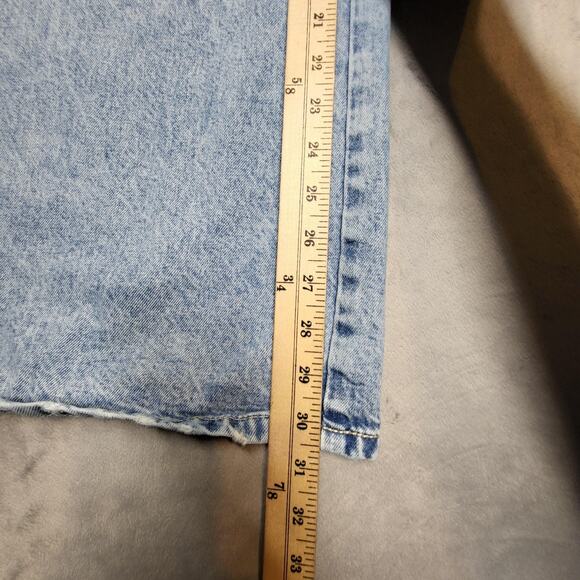 Forever 21 Jeans Womens 27 Light Wash Carpenter Wide Leg High Rise Baggy - Picture 8 of 12